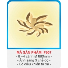 ĐÈN MÂM ỐP TRẦN - F907.8C+4