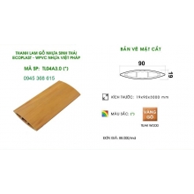 Gỗ nhựa sinh thái Ecoplast WPVC – Thanh lam elip 19×90 mm