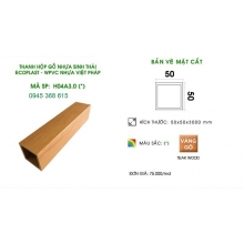 Gỗ nhựa sinh thái Ecoplast WPVC – Thanh hộp 50×50 mm