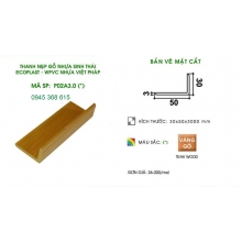 Gỗ nhựa sinh thái Ecoplast WPVC – Thanh nẹp 30×50 mm