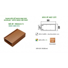 Gỗ nhựa sinh thái Ecoplast WPVC – Thanh hộp 40×90 mm