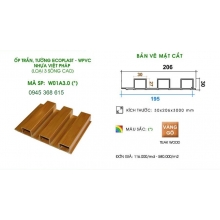 Gỗ nhựa sinh thái Ecoplast – WPVC loại 3 sóng cao