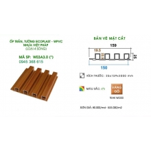 Gỗ nhựa sinh thái Ecoplast – WPVC loại 4 sóng